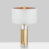 Fabric Lamphade Bedroom Study Desk Reading Lamp Modern Crystal Table Lamp