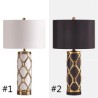 Fabric Lamphade Desk Lamp Bedroom Living Room Ceramic Table Lamp