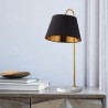 Black / White Minimalist Iron Table Lamp with Marble Base Desk Lamp Study Bedroom