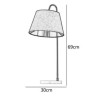 Black / White Minimalist Iron Table Lamp with Marble Base Desk Lamp Study Bedroom