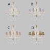 Dining Room Bedroom Elegant Crystal Chandelier European Pendant Light