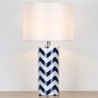 Blue And White Waves Counter Lamp Bedroom Living Room Contemporary Ceramic Table Lamp