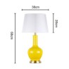 Solid Color Glazed Ceramic Counter Lamp Bedroom Living Room Modern Simple Ceramic Table Lamp