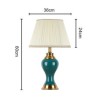 Solid Color Glazed Ceramic Counter Lamp Bedroom Living Room Modern Simple Ceramic Table Lamp