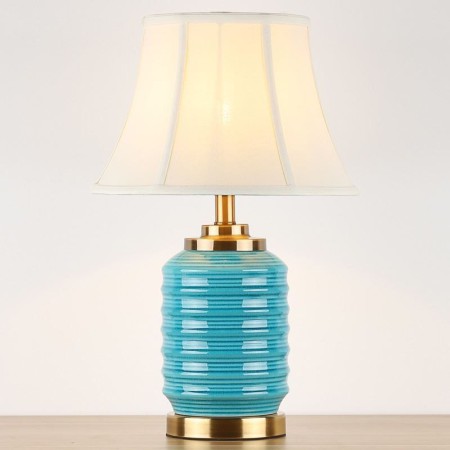 Simple Reading Lamp Bedroom Living Room Contemporary Electroplating Ceramic Table Lamp