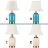 Simple Reading Lamp Bedroom Living Room Contemporary Electroplating Ceramic Table Lamp