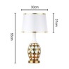 Simple Reading Lamp Bedroom Living Room Contemporary Electroplating Ceramic Table Lamp