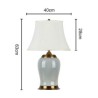 Simple Counter Reading Lamp Study Room Living Room Crackle Pattern Ceramic Table Lamp