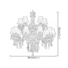 Large Luxury Crystal Chandelier European Amber Ceiling Light Bedroom Dining Room