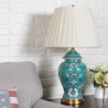 Ceramic Glaze Living Room Bedroom Lamp Blue Boho Table Lamp