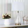 Simple Ceramic Base Lamp Living Room Bedroom Study Light Modern Table Lamp Marble Texture Desk Light