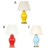 Yellow Blue Red Ceramic Table Beside Table Lamp