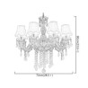 European Crystal Chandelier Elegant Amber Pendant Light Bedroom Dining Room