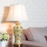 Ceramic Base Lighting Living Room Bedroom Light Emboss Glaze Lamp Contemporary Table Lamp