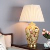 Flower Bird Glaze Lamp Ceramic Base Lighting Living Room Bedroom Light Modern Table Lamp