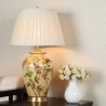 Flower Bird Glaze Lamp Ceramic Base Lighting Living Room Bedroom Light Modern Table Lamp