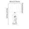 Hand Drawn Pattern Lamp Simple Ceramic Base Lighting Bedroom Study Light Modern Table Lamp