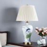 Hand Drawn Pattern Lamp Simple Ceramic Base Lighting Bedroom Study Light Modern Table Lamp