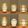 Teahouse Lighting Hollow Shade Bamboo Table Lamp Simple Bedside Desk Lamp