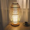 Creative Desk Lamp Bedside Writing Desk Light Elliptical Bamboo Table Lamp