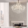 Large European Crystal Chandelier White Pendant Light Living Room Dining Room