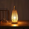 Hand Woven Special Desk Lamp Hotel Room Tearoom Lighting Elliptical Bamboo Basket Table Lamp