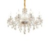 European Transparent Pendant Light Bedroom Living Room Modern Crystal Chandelier