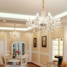 European Transparent Pendant Light Bedroom Living Room Modern Crystal Chandelier