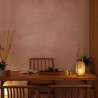 Modern Round Bamboo Lantern Writing Desk Decorative Light Simple Table Lamp