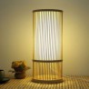 Bamboo Desk Lamp Simple Round Table Lamp Living Room Bedroom Tearoom Lighting