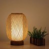 Bamboo Desk Lamp Cocoon Shape Table Lamp Living Room Decorative Light