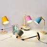 Foldable Rotatable Table Lamp White/Black Fixture Pink/Blue/Green/Yellow/Gray Shade Postmodern Iron + Wooden Table Lamp