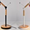 Foldable Rotatable Table Lamp White/Black Fixture Pink/Blue/Green/Yellow/Gray Shade Postmodern Iron + Wooden Table Lamp