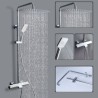 Thermostatic Shower Faucet System Liftable Shower Chrome/Black Color