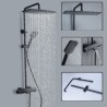 Thermostatic Shower Faucet System Liftable Shower Chrome/Black Color