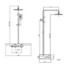 Exposed Pipe Mixer Faucet Sets for Thermostatic Rain Shower Systems