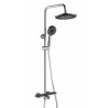 Shower Mixer Tap Bathroom Thermostatic Faucet With Handheld Spray & Rain Head Thermostat Shower Set