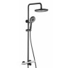 Shower Mixer Tap Bathroom Thermostatic Faucet With Handheld Spray & Rain Head Thermostat Shower Set