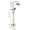 Shower Mixer Tap Bathroom Thermostatic Faucet With Handheld Spray & Rain Head Thermostat Shower Set