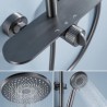 Shower Mixer Tap Bathroom Thermostatic Faucet With Handheld Spray & Rain Head Thermostat Shower Set