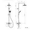 Bathroom Shower Faucet Set with Chrome-Color Thermostatic Shower System