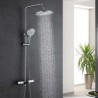 Bathroom Shower Faucet Set with Chrome-Color Thermostatic Shower System