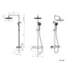 Rainfall Shower Set Thermostatic Shower Faucet System Chrome/ORB/Black Colors Available