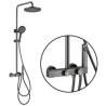 Matte Black Rainfall Shower System with High Pressure 10 Inch Shower Head