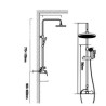 Matte Black Rainfall Shower System with High Pressure 10 Inch Shower Head