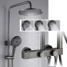 Matte Black Rainfall Shower System with High Pressure 10 Inch Shower Head