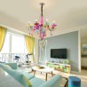 Kids Room Bedroom Colorful Crystal Chandelier European Unique Pendant Light