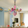 Kids Room Bedroom Colorful Crystal Chandelier European Unique Pendant Light