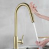 304 Stainless Steel Smart Touch Kitchen Faucet Mixer Tap with Pull Out Sprayer