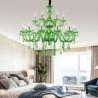 Dining Room Living Room European Crystal Chandelier Grass Green Pendant Light